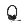 PORT CONNECT | Stereo USB Austiņas PRO ON'R 300 | Vadu | Uz auss | Trokšņu slāpēšana | Melna