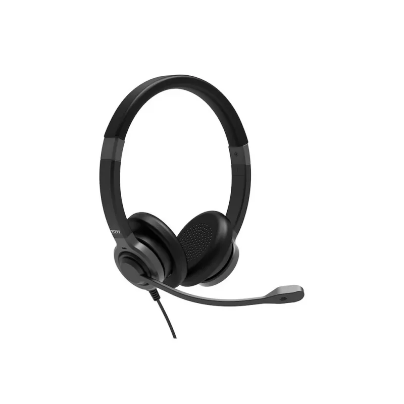 PORT CONNECT | Stereo USB Austiņas PRO ON'R 300 | Vadu | Uz auss | Trokšņu slāpēšana | Melna
