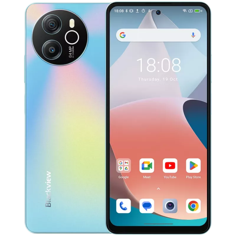 Blackview SHARK 8 8/256GB, 6.78 collu FHD+ 1080x2460 IPS LCD 120Hz, MTK6789 astoņkodolu 2.2GHz, 13MP priekšējā/64MP aizmugurējā kamera, akumulators 5000mAh, Type-C, Android 13, pirkstu nospiedums, Dual SIM