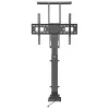 Maclean MC-866 elektriskais TV pacēlājs 37-65 collu televizoriem (94-165,1 cm), ar pulti, VESA līdz 600×400, līdz 50 kg, melns