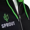 GamersWear SPROUT Basic rāvējslēdzēja kapuce izmērs M melna/zaļa