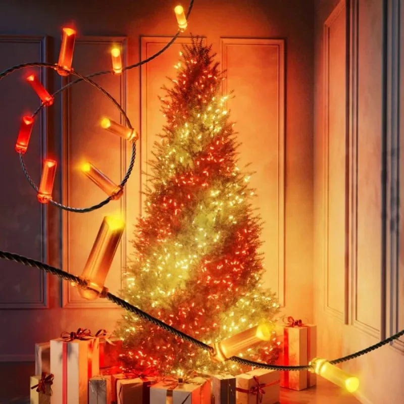 Twinkly Candies LED Ziemassvētku eglītes gaismas virtene TWKC100RGB-T 6 M Sveces forma