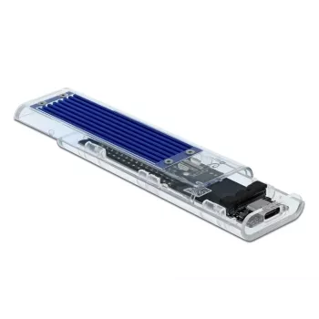 Ārējais korpuss M.2 NVMe PCIe SSD DeLOCK 42620 ar USB Type-C caurspīdīgs
