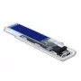 Ārējais korpuss M.2 NVMe PCIe SSD DeLOCK 42620 ar USB Type-C caurspīdīgs