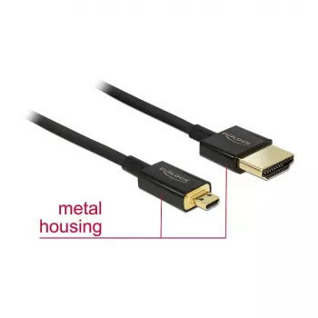 HDMI kabelis DeLOCK 85119 0.25m Type A Type D Melns