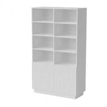 Grāmatu skapis Cama Meble LIVERTI 100×420×1705 mm balts