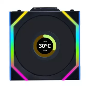 Lian Li UNI FAN SL Wireless LCD 120 Melns 3 gab. komplekts