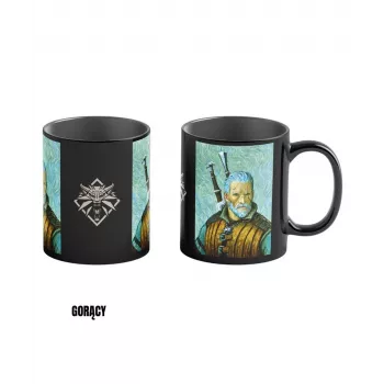 Heat Reveal Krūze Good Loot The Witcher 3 Game Art Chronicles - Geralt & Vincent van Gogh 450 ml Melna