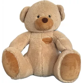 Pluša lācītis TULILO Oktawian 75 cm Krēmkrāsas – mīkstā rotaļlieta, 75 cm augstums, krēmkrāsa