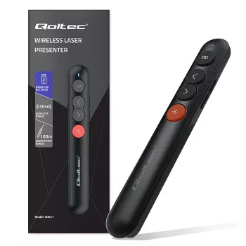 Lāzera rādītājs prezentācijām 4in1 USB 3.0 2.4GHz 30m