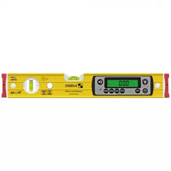 Digitālais līmenis STABILA TECH 196 DL 19830, 40 cm, precizitāte 0,5 mm/m, pretslīdes, ar maciņu