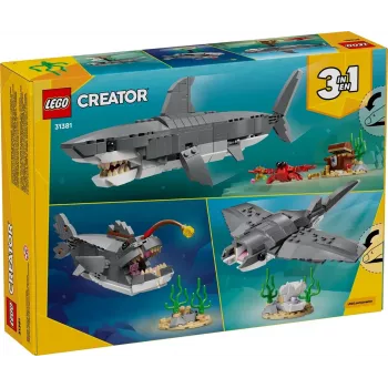 LEGO CREATOR 3 IN 1 31381 Briesmīgā haizivs ar dārgumu lādi