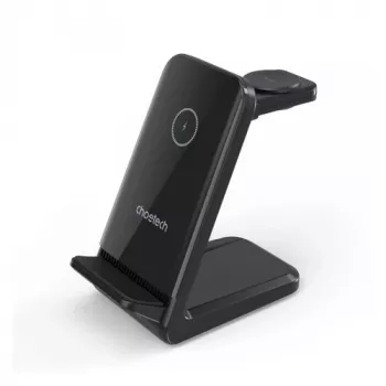 Choetech T608-FB 3-in-1 bezvadu lādētāja statīvs, 15 W, melns
