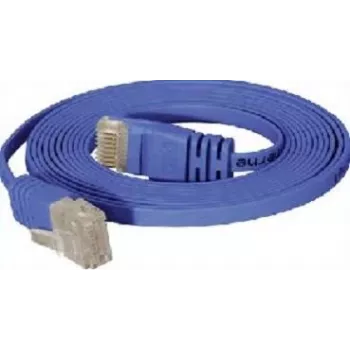 Shiverpeaks High Quality Flat Patch Cable, U/UTP, Neekranēts, Cat 6, Zils, 3.0m - Īpaši plakans kabelis ieklāšanai zem paklājiem un grīdlīstēm (77803B)