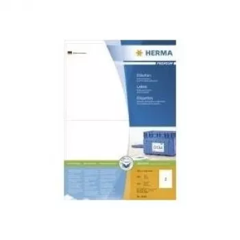 HERMA SuperPrint etiķetes - Baltas - A5 (148 x 210 mm) - 400 gab. (200 loksnes x 2) (4628)