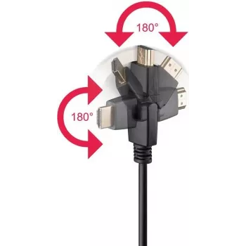 Goobay 61289 HDMI kabelis 3 m — 18 Gbit/s, ARC, melns