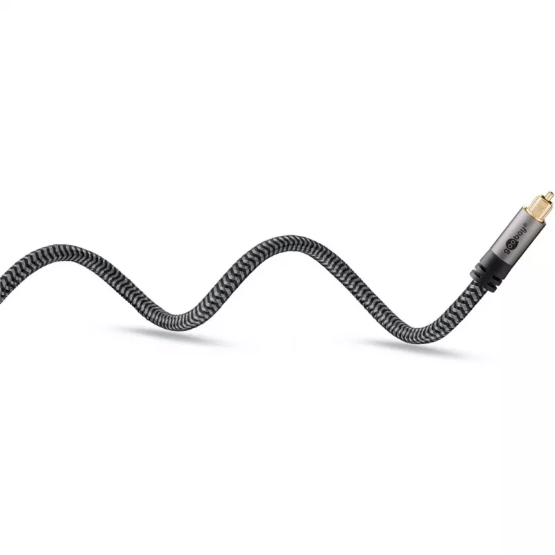 Plus Toslink kabelis (melns/sudrabs, 5 metri)