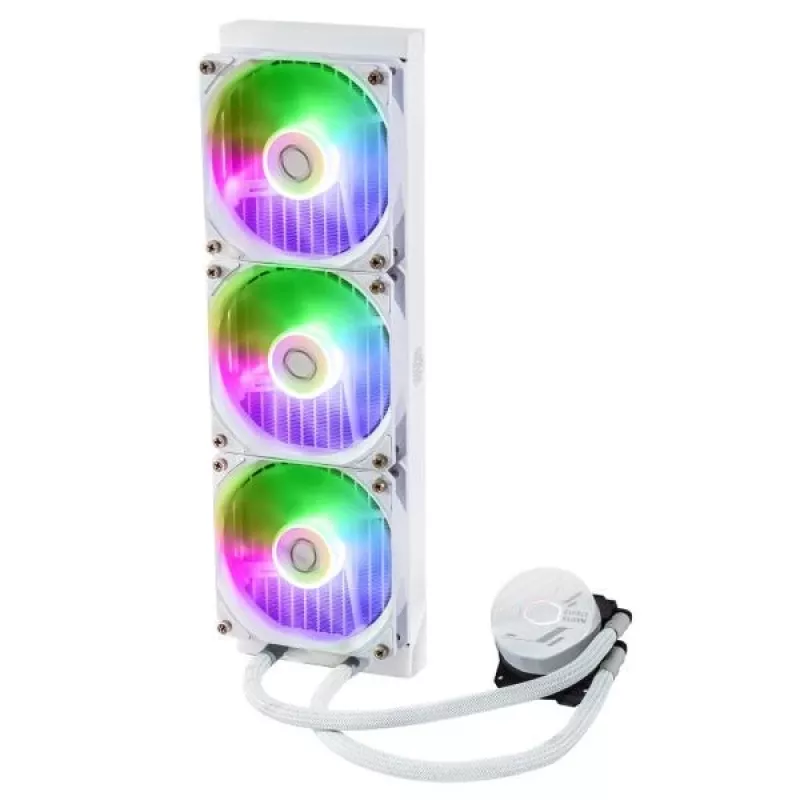 Šķidruma dzesēšanas komplekts Cooler Master MasterLiquid 360L Core ARGB Balts 12 cm ventilatori