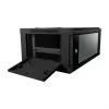 Sienas skapis ALLNET ALL-SMC6609SCHWARZ 9U, 600×600×503 mm, 50 kg, atslēgas slēdzene, melns