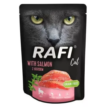 Slapjā barība kaķiem Dolina Noteci Rafi Cat ar lasi 300 g, pieaugušiem kaķiem