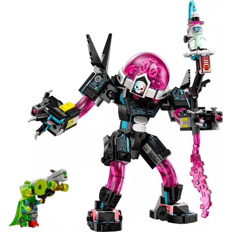 Konstruktors LEGO 71495 Mateo pret Kiberprāta mehu — rotaļu komplekts ar minifigūrām un uzbūvējamu mehu