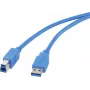 USB kabelis Renkforce 1420166 — USB Type A (vīrišķais) uz USB Type B (vīrišķais) 3.0, 50 cm