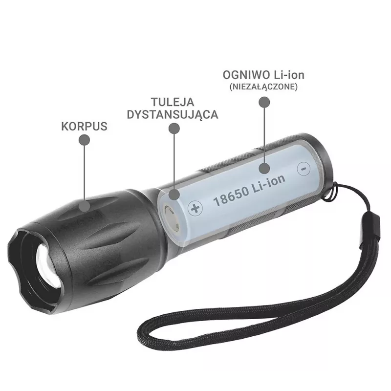 everActive FL600 LED kabatas lukturis, 600 lm, CREE XM-L2, 18650 / 3x AAA
