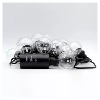LED virkne RealPower 463614 12 lampiņas silta balta 4,9 m bateriju darbināma (AA)