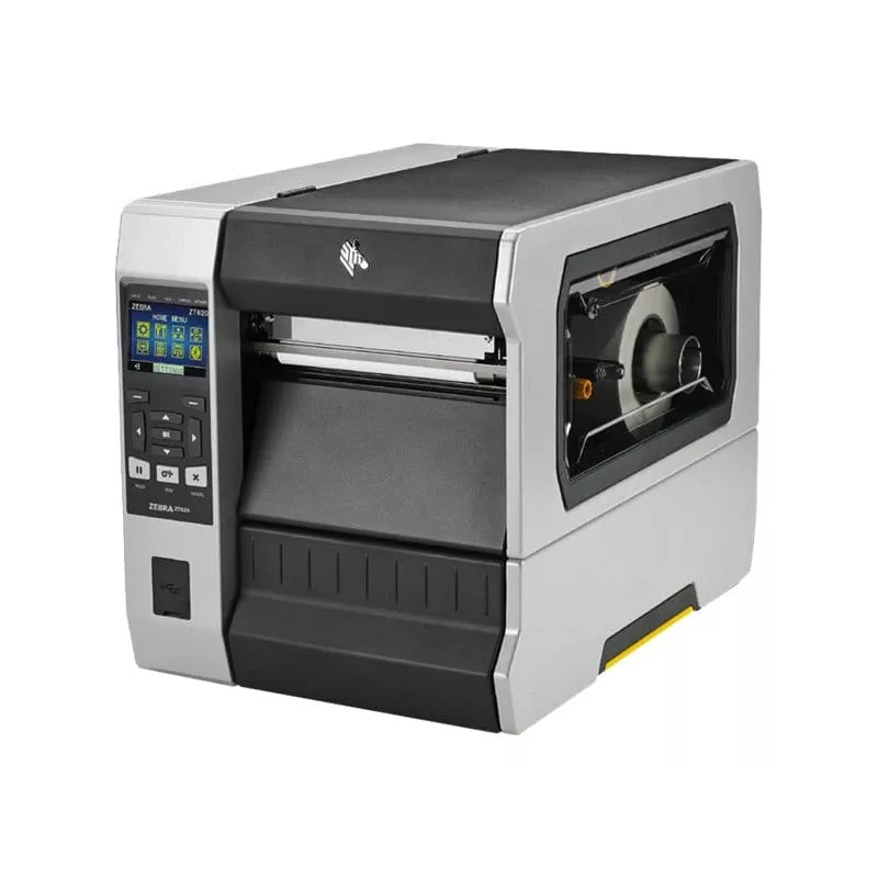 Etiķešu printeris Zebra ZT620 termotransfer 203×203 DPI 168 mm drukas platums LCD 26 kg Vadu & Bezvadu Ethernet Bluetooth Pelēks/Melns