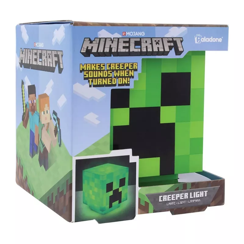 Paladone Minecraft Creeper 3D Dizaina Lamp PP6595MCFV3 — Galda/Piekarināmais Apgaismojums