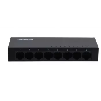 Dahua Technology SG1008-EUR tīkla slēdzis Neuzraudzīts L2 Gigabit Ethernet (10/100/1000) Melns
