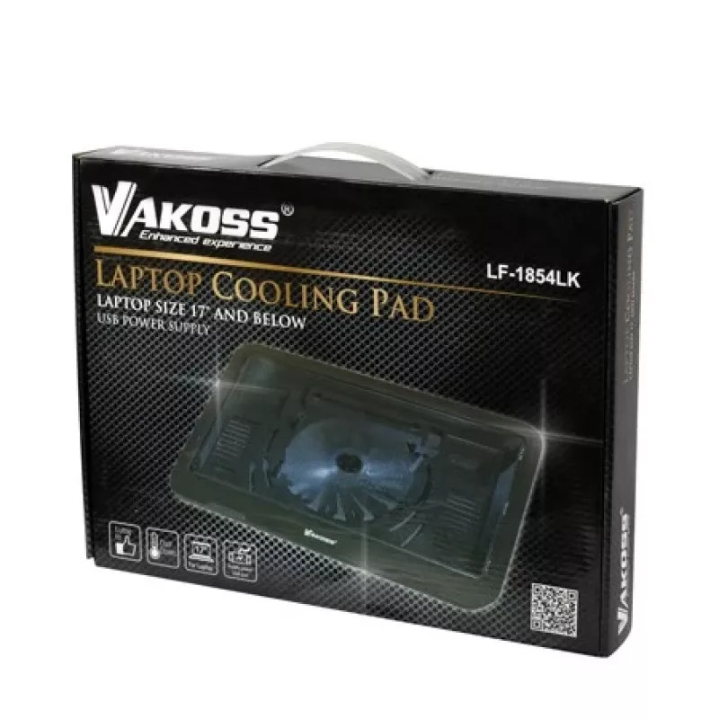 Vakoss LF-1854LK dzesēšanas paliktnis klēpjdatoriem 43.2 cm (17 inch) Melns