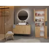 Vannas istabas skapis NEL 1K DK ART KPL, ozolkoka rāmis, 600×300×1740 mm, 5 plaukti, brīvi stāvošs