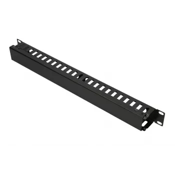 Kabeļu pārvaldības panelis Extralink ar metāla vāku Melns Metāls 48.3 cm