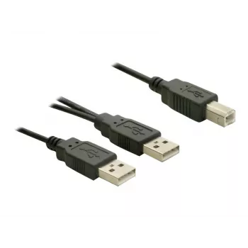 USB kabelis DeLOCK USB-B/USB-A 1 m Melns