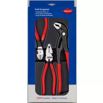 Knipex knaibles komplekts power pack ar 3 pulētiem plastmasas termoformētiem ieliktņiem