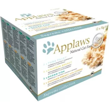 APPLAWS Variety selection multipack in broth - slapjā barība kaķiem - 12x70g