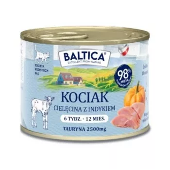 BALTICA regional flavours Kaķēns Teļa gaļa ar tītaru - mitrā kaķu barība - 185g