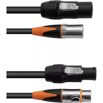 EUROLITE DT-2 DMX IP T-Con 3m DMX kabelis, 3-pin XLR, laikapstākļiem izturīgs