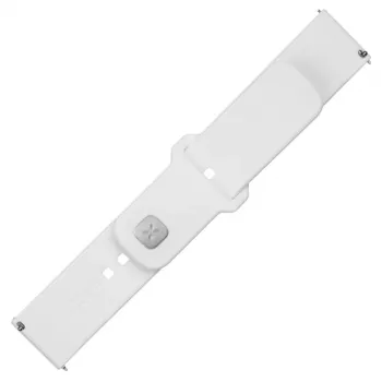 Fiksēts | Sportisks siksniņu komplekts ar ātro atbrīvošanu 22mm viedpulkstenim | 160-235 mm | Balts | Silikons