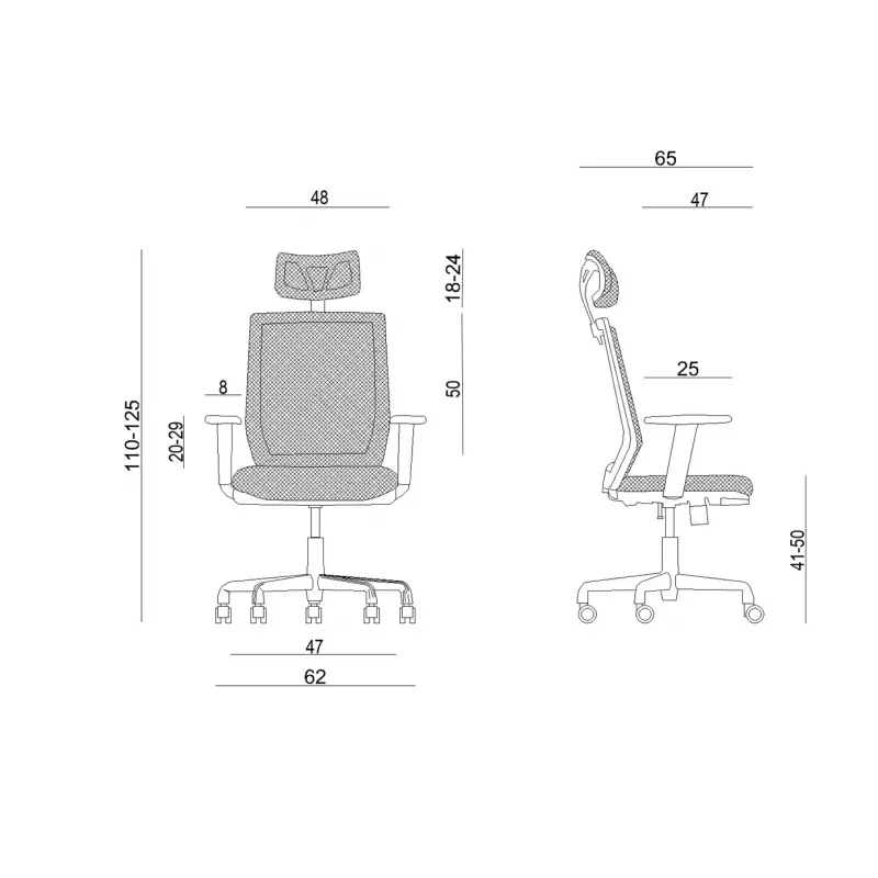 Ergonomisks biroja krēsls ESTA melns