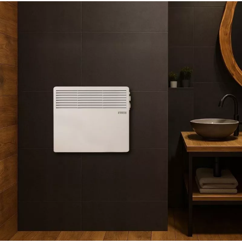 N'OVEEN 1000W elektriskais portatīvais sienas konvektora sildītājs ar termostatu CH3350