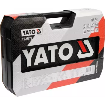 YATO atslēgu komplekts 1/4 inch, 3/8 inch, 1/2 inch, 128 gab., 38872