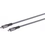 USB kabelis S/CONN 13-68020 USB4 Gen 3x2 1 m USB C Pelēks