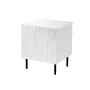 Naktsgaldiņš Cama Meble JUNGLE 53,5×40,5×44 cm balts matēts, MDF un skaidu plātne, melnas kājas, 2 gab. komplekts