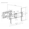 Gembird WM-120 sienas stiprinājums TV 60-120 collām, melns