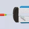 KNIPEX 12 85 110 SB optisko šķiedru noņēmējs / apvalka noņemšanas instruments (zils/balts)