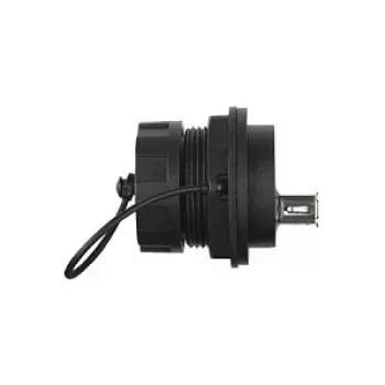 Alcasa IC04-U304 - USB A ligzda - melna - taisna - IP65/IP67
