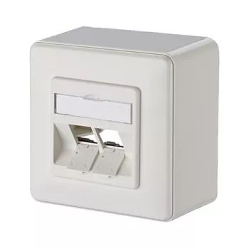 METZ CONNECT Keystone Savienojuma Kontaktligzda AP 2-Portu, Neaprīkota, Tīri Balta