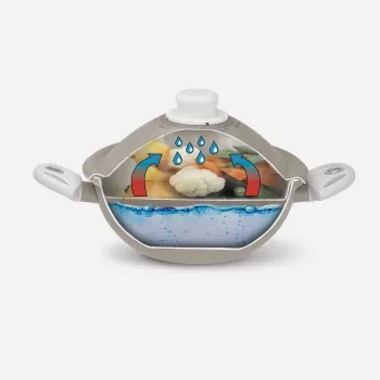 Katls Pensofal White Diamond Vapsi 24 cm ar diviem rokturiem un vāku